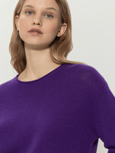 Luisa Cerano Knitwear Luisa Cerano Cashmere Blend Pullover in Deep Purple 188322 5871 0870 izzi-of-baslow