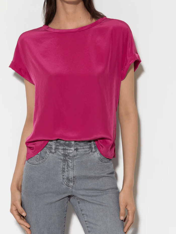 Luisa Cerano Tops Luisa Cerano Jersey T Shirt In Berry Pink 308044 7600 Col 0455 izzi-of-baslow