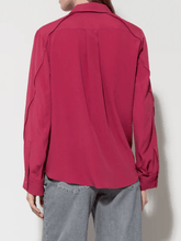 Luisa Cerano Tops Luisa Cerano Silk Blend Shirt Blouse In Berry Pink 208434 2179 Col 0455 izzi-of-baslow