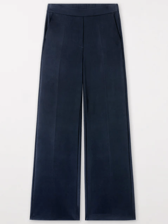 Luisa Cerano Trousers 34 Luisa Cerano Softshell Wide Leg Trousers In Midnight Blue 608728 3686 Col 0265 izzi-of-baslow