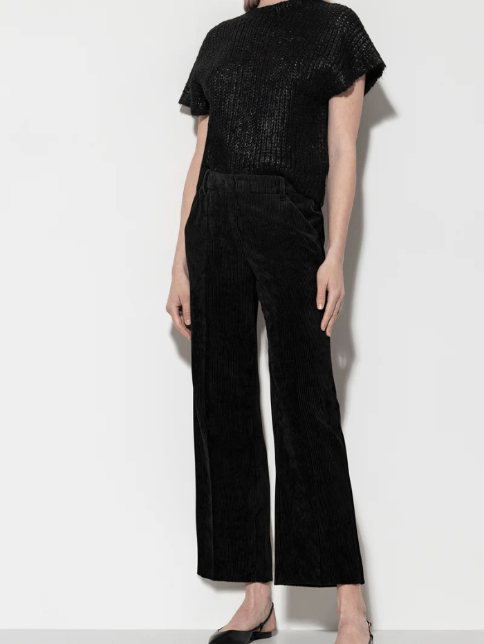 Luisa Cerano Trousers Luisa Cerano Cord Wide Leg Trousers In Black 608690 3556 Col 001 izzi-of-baslow