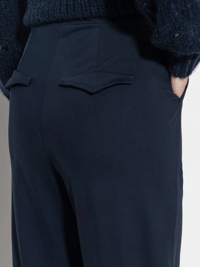 Luisa Cerano Trousers Luisa Cerano Softshell Wide Leg Trousers In Midnight Blue 608728 3686 Col 0265 izzi-of-baslow