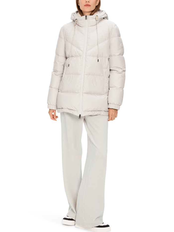 Marc Cain Additions Coats and Jackets 1 Marc Cain Additions Padded Quilted Coat In Smoke XA 12.02 W79 COL 182 izzi-of-baslow