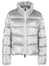 Marc Cain Additions Coats and Jackets 1 Marc Cain Additions Quilted Short Coat In Silver XA 12.08 W82 Col 800 izzi-of-baslow