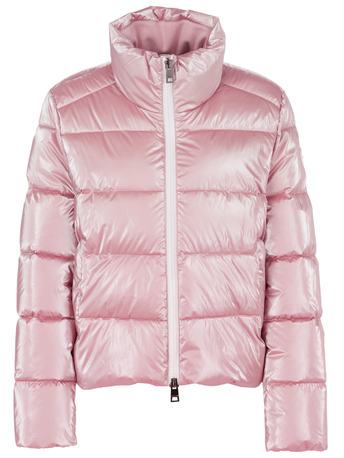 Marc Cain Additions Coats and Jackets 1 Marc Cain Additions Quilted Short Coat In Warm Rose XA 12.08 W82 Col 213 izzi-of-baslow