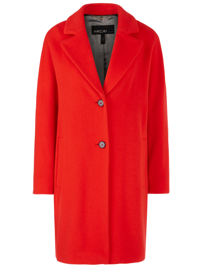 Marc-Cain-Additions-Red-Wool-Blend-Coat VA 11.05 W10 COL 270 izzi-of-baslow