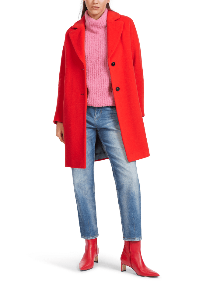 Marc-Cain-Additions-Red-Wool-Blend-Coat VA 11.05 W10 COL 270 izzi-of-baslow