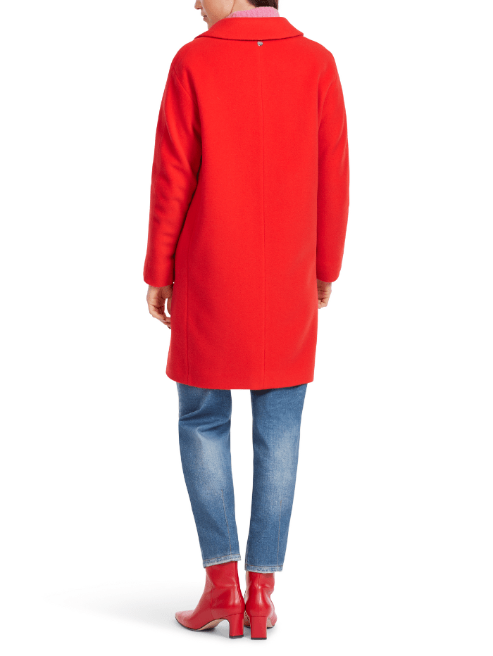 Marc-Cain-Additions-Red-Wool-Blend-Coat VA 11.05 W10 COL 270 izzi-of-baslow