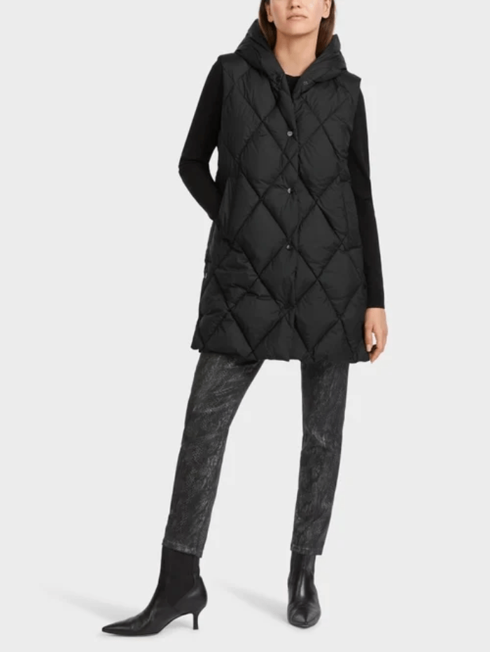 Marc-Cain-Additions-Black-Hooded-Quilted-Gilet VA 37.02 W72 COL 900 izzi-of-baslow