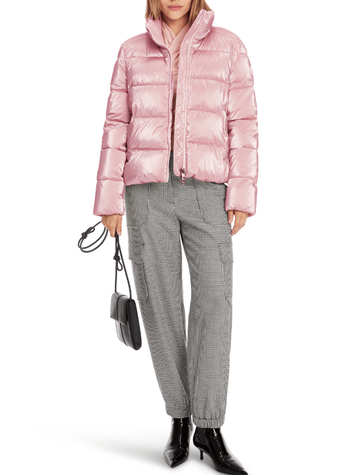 Marc Cain Additions Coats and Jackets Marc Cain Additions Quilted Short Coat In Warm Rose XA 12.08 W82 Col 213 izzi-of-baslow