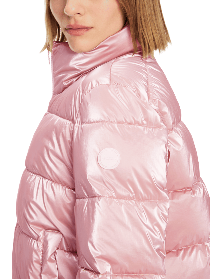 Marc Cain Additions Coats and Jackets Marc Cain Additions Quilted Short Coat In Warm Rose XA 12.08 W82 Col 213 izzi-of-baslow