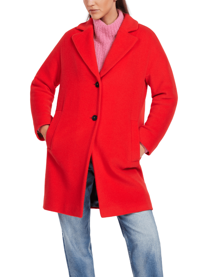 Marc-Cain-Additions-Red-Wool-Blend-Coat VA 11.05 W10 COL 270 izzi-of-baslow