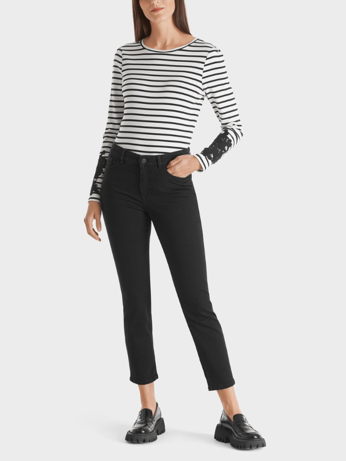 Marc Cain Additions Denim Marc Cain SILEA Rethink Together Slim Fit Black Jeans +P 82 .01 D70 Col 900 izzi-of-baslow