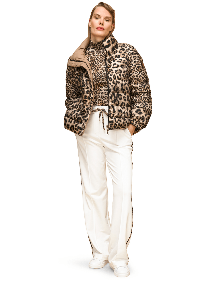 Marc-Cain-Reversible-Jacket-In-Camel-Animal-Print-5J 12.01 W03 Col 617 izzi-of-baslow