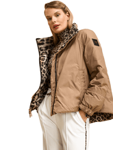 Marc Cain Coats and Jackets Marc Cain Reversible Jacket In Camel/Animal Print 5J 12.01 W03 Col 617 izzi-of-baslow