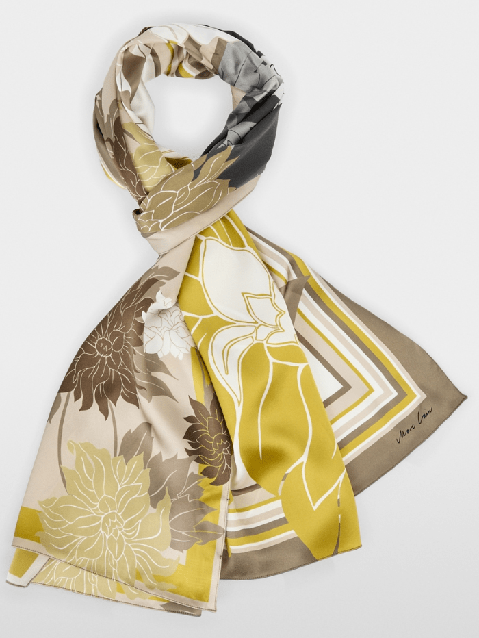 Marc Cain Collections Accessories 1 / One Size Marc Cain Collections Elegantly Shiny Silk Scarf YC B4.15 Z16 COL 127 izzi-of-baslow