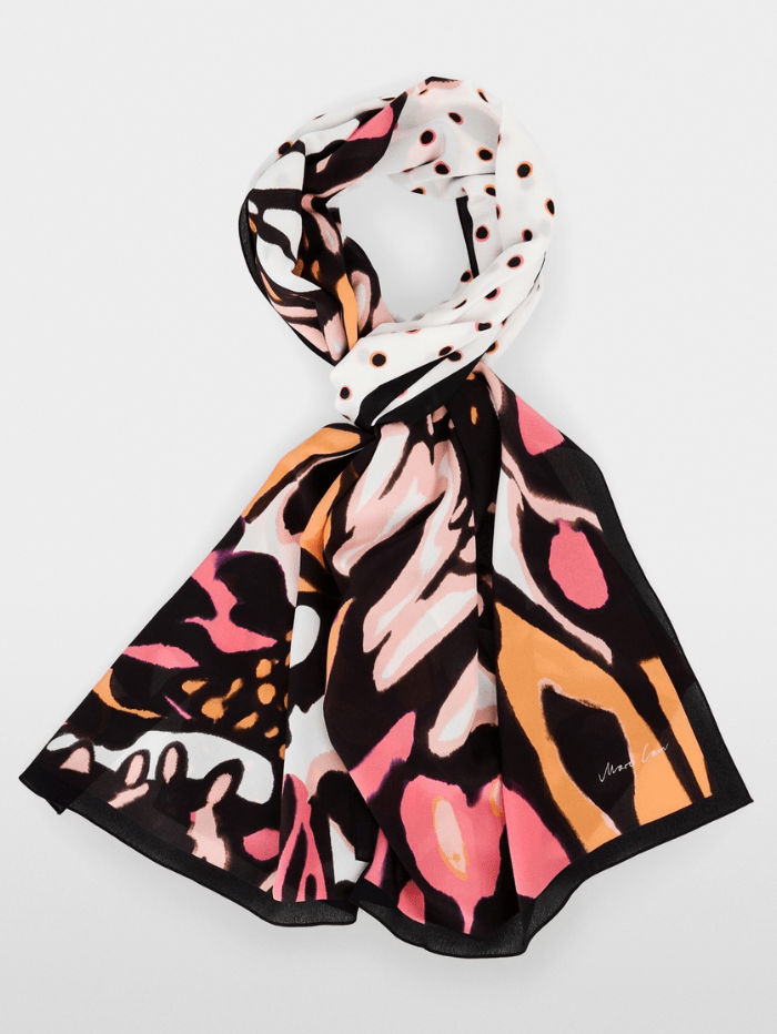 Marc Cain Collections Accessories 1 / One Size Marc Cain Collections Silk Scarf In Butterfly Design YC B4.15 Z18 COL 236 izzi-of-baslow