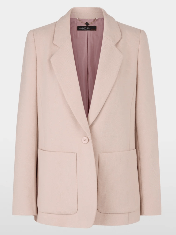 Marc Cain Collections Coats and Jackets 1 Marc Cain Collections Soft Draped Blazer In Warm Rose XC 34.38 W84 Col 213 izzi-of-baslow