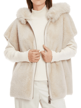 Marc Cain Collections Coats and Jackets Marc Cain Collections Faux Fur Gilet In Smoke XC 37.05 W80 Col 182 izzi-of-baslow