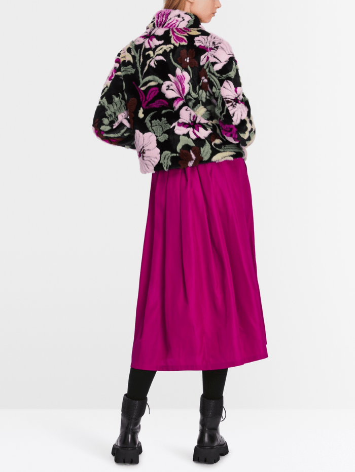 Marc Cain Collections Coats and Jackets Marc Cain Collections Fun Fur Floral Jacket XC 12.05 W38 COL 900 izzi-of-baslow