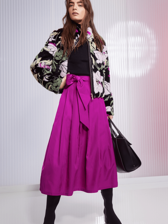 Marc Cain Collections Coats and Jackets Marc Cain Collections Fun Fur Floral Jacket XC 12.05 W38 COL 900 izzi-of-baslow