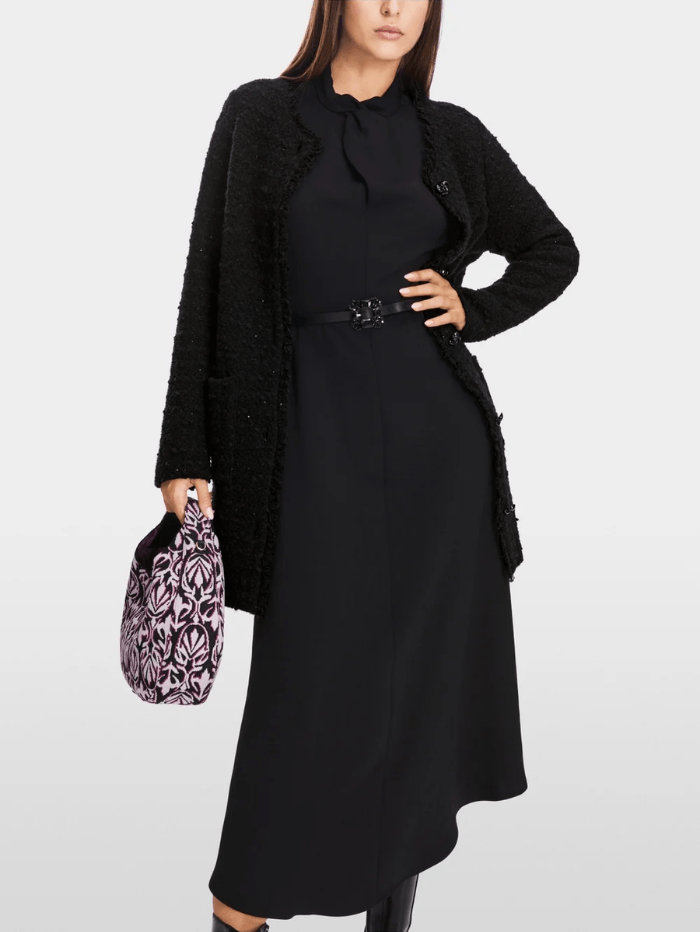 Marc Cain Collections Coats and Jackets Marc Cain Collections Long Cardigan In Black XC 39.09 M24 Col 900 izzi-of-baslow