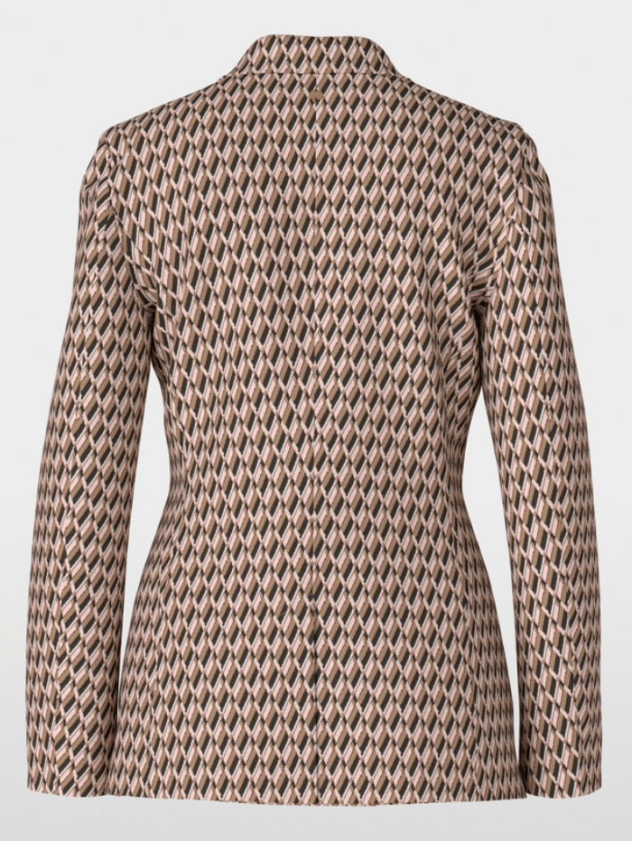 Marc Cain Collections Coats and Jackets Marc Cain Collections Patterned Knit Double Breasted Blazer XC 34.27 J48 Col 213 izzi-of-baslow