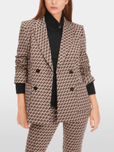 Marc Cain Collections Coats and Jackets Marc Cain Collections Patterned Knit Double Breasted Blazer XC 34.27 J48 Col 213 izzi-of-baslow