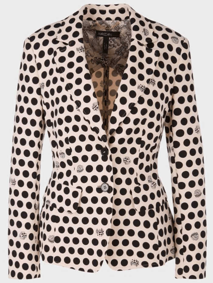 Marc Cain Collections Slim Fit Polka Dot Design Blazer VC 34.11 J39 COL 900 izzi-of-baslow