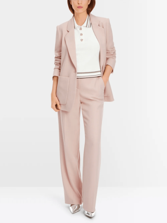 Marc Cain Collections Coats and Jackets Marc Cain Collections Soft Draped Blazer In Warm Rose XC 34.38 W84 Col 213 izzi-of-baslow