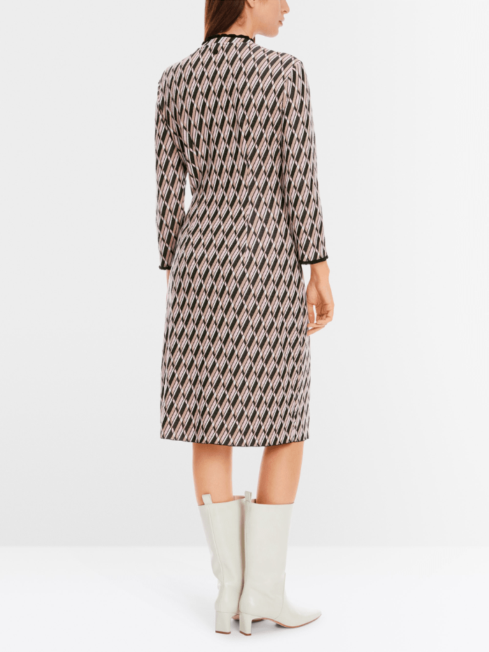 Marc Cain Collections Dresses Marc Cain Collections Fine Knit Patterned Dress XC 21.44 M15 COL 213 izzi-of-baslow