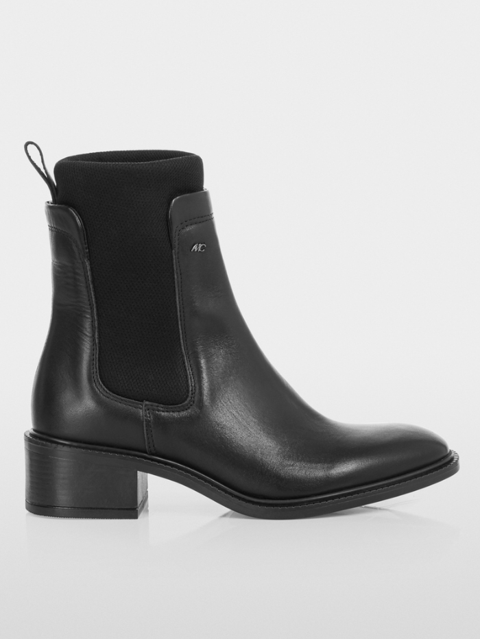 Marc Cain Collections Footwear Marc Cain Collections Calfskin Slip On Ankle Boots In Black XC SB.09 L22 Col 900 izzi-of-baslow