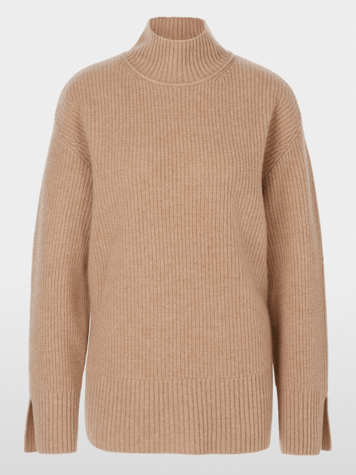 Marc Cain Collections Knitwear 1 Marc Cain Collections Cashmere Turtleneck Camel Jumper XC 41.51 M69 COL 612 izzi-of-baslow