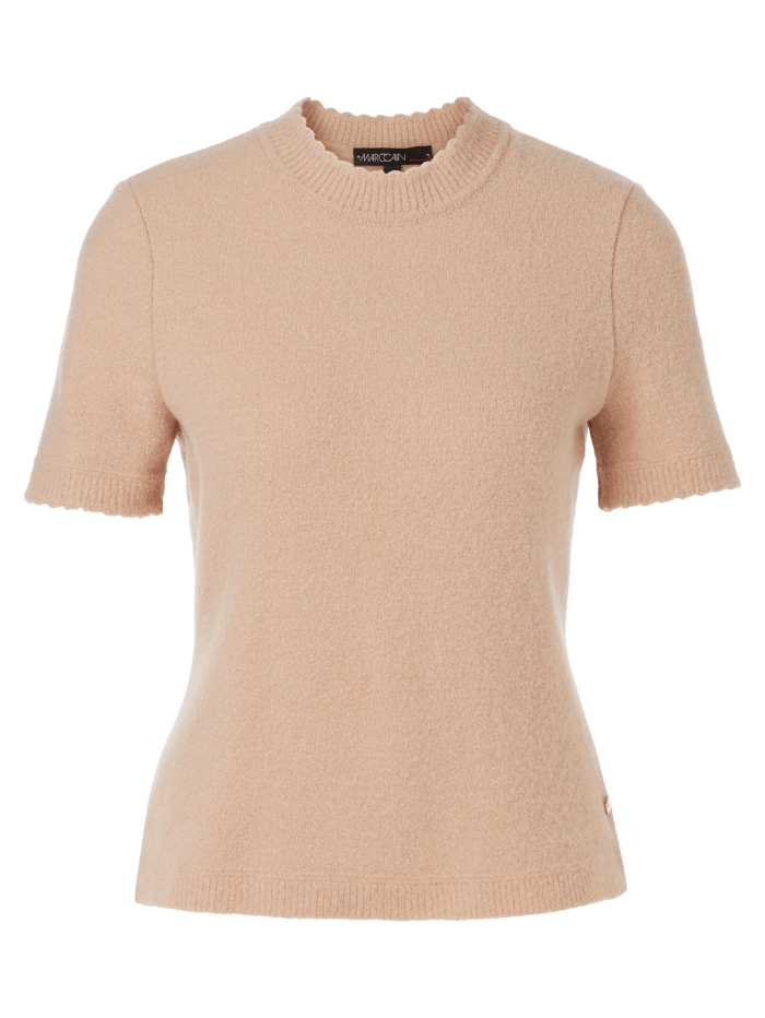 Marc Cain Collections Knitwear 1 Marc Cain Collections Short Sleeved Camel Jumper XC 41.62 M30 COL 612 izzi-of-baslow