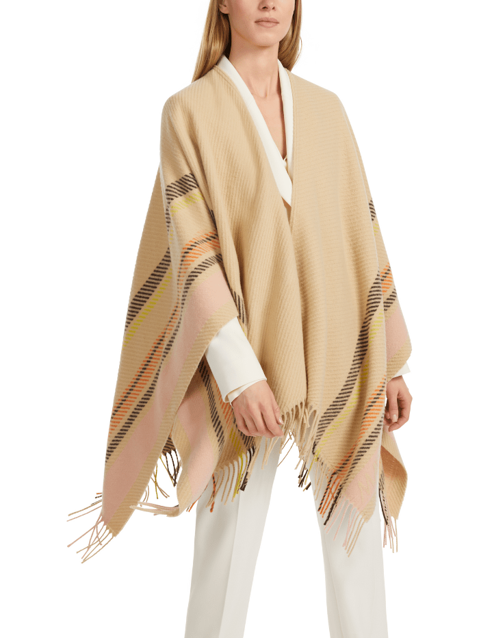 Marc-Cain-Collections-Fringed-Cream-Cape-Poncho VC 14.02 W66 COL 116-of-baslow