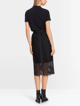 Marc Cain Collections Skirts Marc Cain Collections Openwork Midi Skirt In Midnight Blue XC 71.10 W36 COL 395 izzi-of-baslow