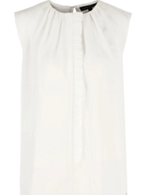 Marc Cain Collections Tops 1 Marc Cain Collections Off White Top With Ruffle Detail WC 61.13 W39 COL 110 izzi-of-baslow