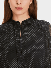 Marc Cain Collections Tops Marc Cain Collections Black Spot Blouse With Bow Tie XC 51.39 W82 COL 900 izzi-of-baslow