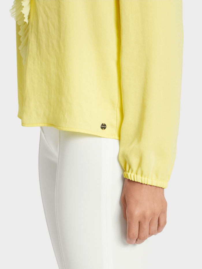 Marc-Cain-Collections-Pale-Lemon-Blouse-With-Rufflles WC 51.23 W39 COL 420 izzi-of-baslow