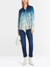 Marc Cain Collections Tops Marc Cain Collections Blouse With Floral Silhouette Motif XC 51.10 W23 COL 562 izzi-of-baslow