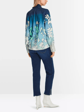 Marc Cain Collections Tops Marc Cain Collections Blouse With Floral Silhouette Motif XC 51.10 W23 COL 562 izzi-of-baslow