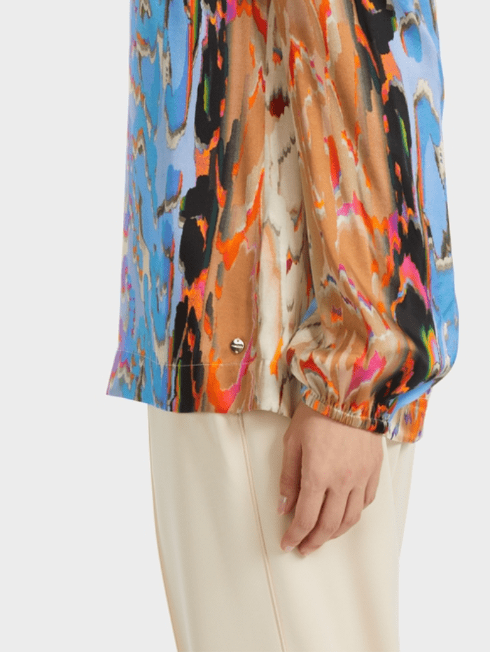 Marc Cain Collections Tops Marc Cain Collections Colourful Silk Blouse VC 51.08 W38 COL 321 izzi-of-baslow