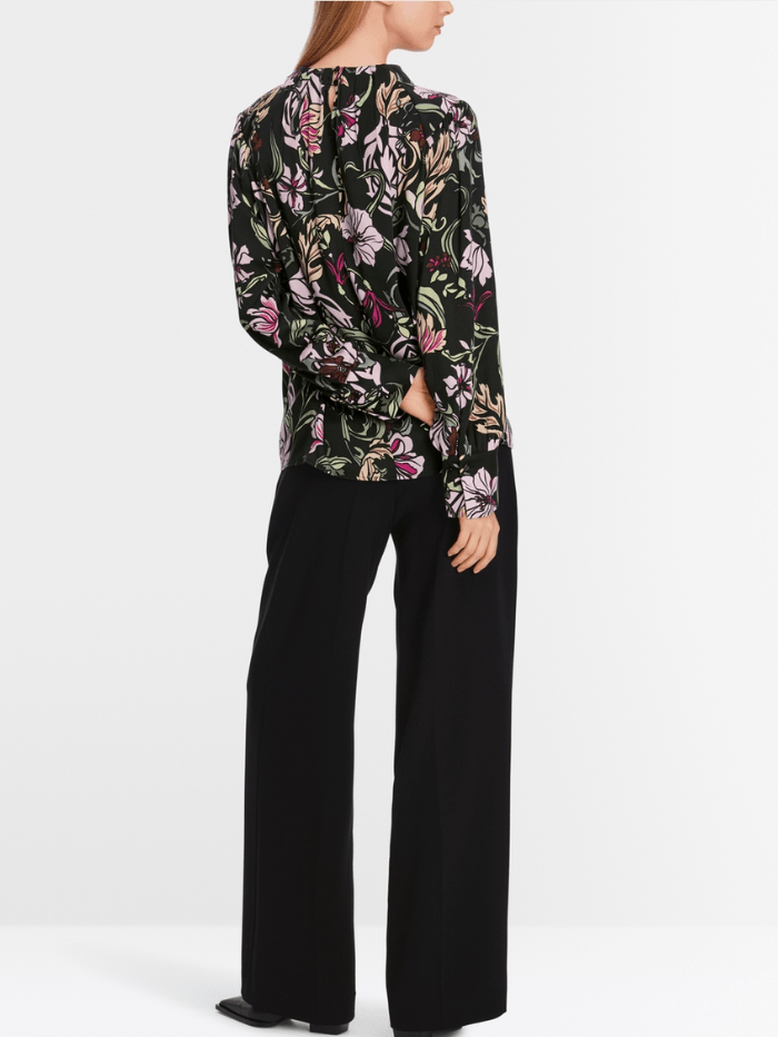 Marc Cain Collections Tops Marc Cain Collections Floral Blouse With Silk XC 51.19 W44 COL 900 izzi-of-baslow