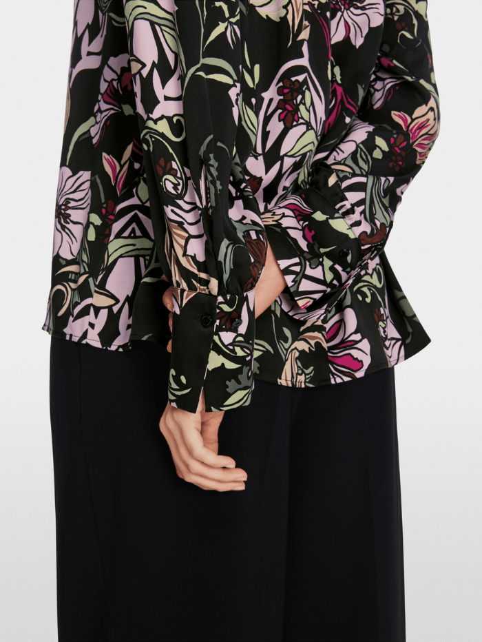 Marc Cain Collections Tops Marc Cain Collections Floral Blouse With Silk XC 51.19 W44 COL 900 izzi-of-baslow