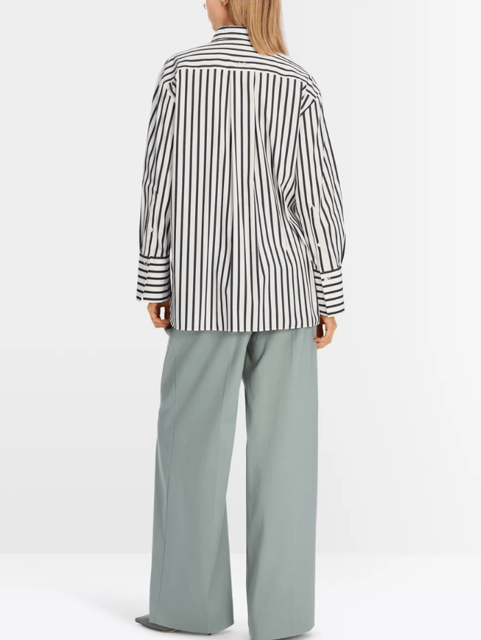 Marc Cain Collections Tops Marc Cain Collections Striped Blouse With Rhinestones XC 51.13 W28 COL 112 izzi-of-baslow