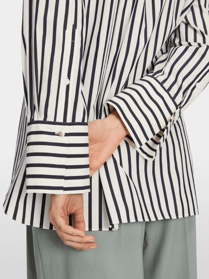 Marc Cain Collections Tops Marc Cain Collections Striped Blouse With Rhinestones XC 51.13 W28 COL 112 izzi-of-baslow