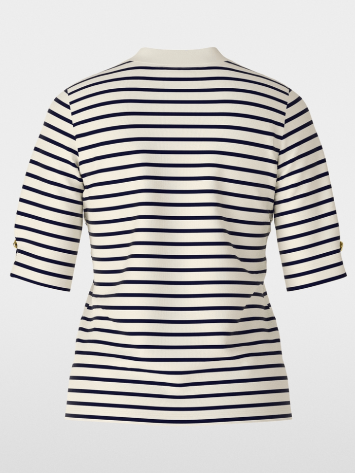 Marc Cain Collections Tops Marc Cain Collections Striped T Shirt XC 48.24 J16 COL 112 izzi-of-baslow