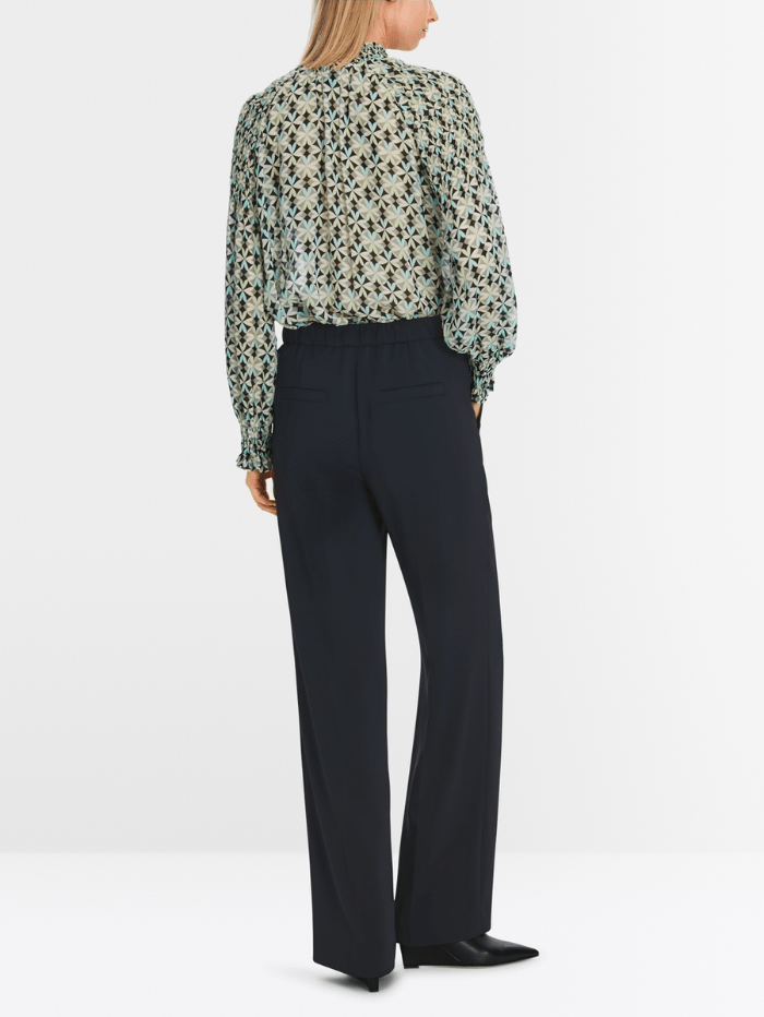 Marc Cain Collections Trousers Marc Cain Collections Washington Wide Navy Trousers XC 81.19 W56 Col 395 izzi-of-baslow