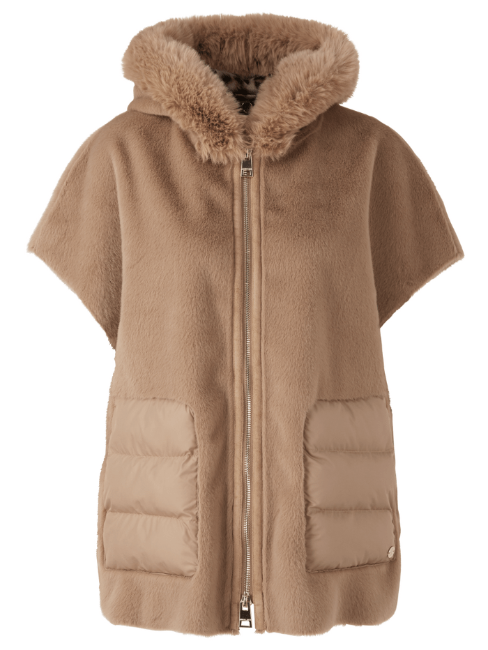 Marc-Cain-Camel-Bodywarmer-Gilet-With-Hood-5J 37.01 W05 Col 622 izzi-of-baslow