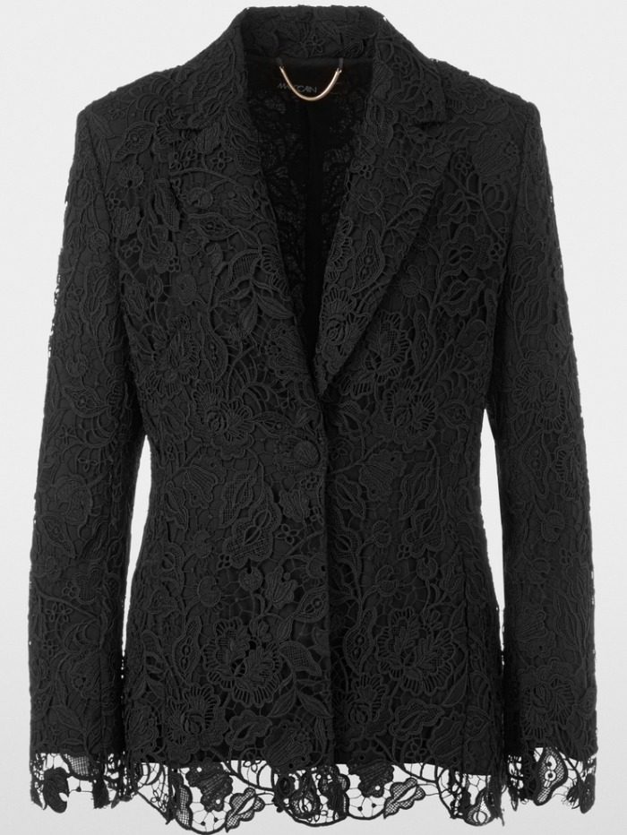 Marc Cain Glam Guipure Lace Blazer In Black XG 34.04 W12 COL 900 Izzi of Baslow